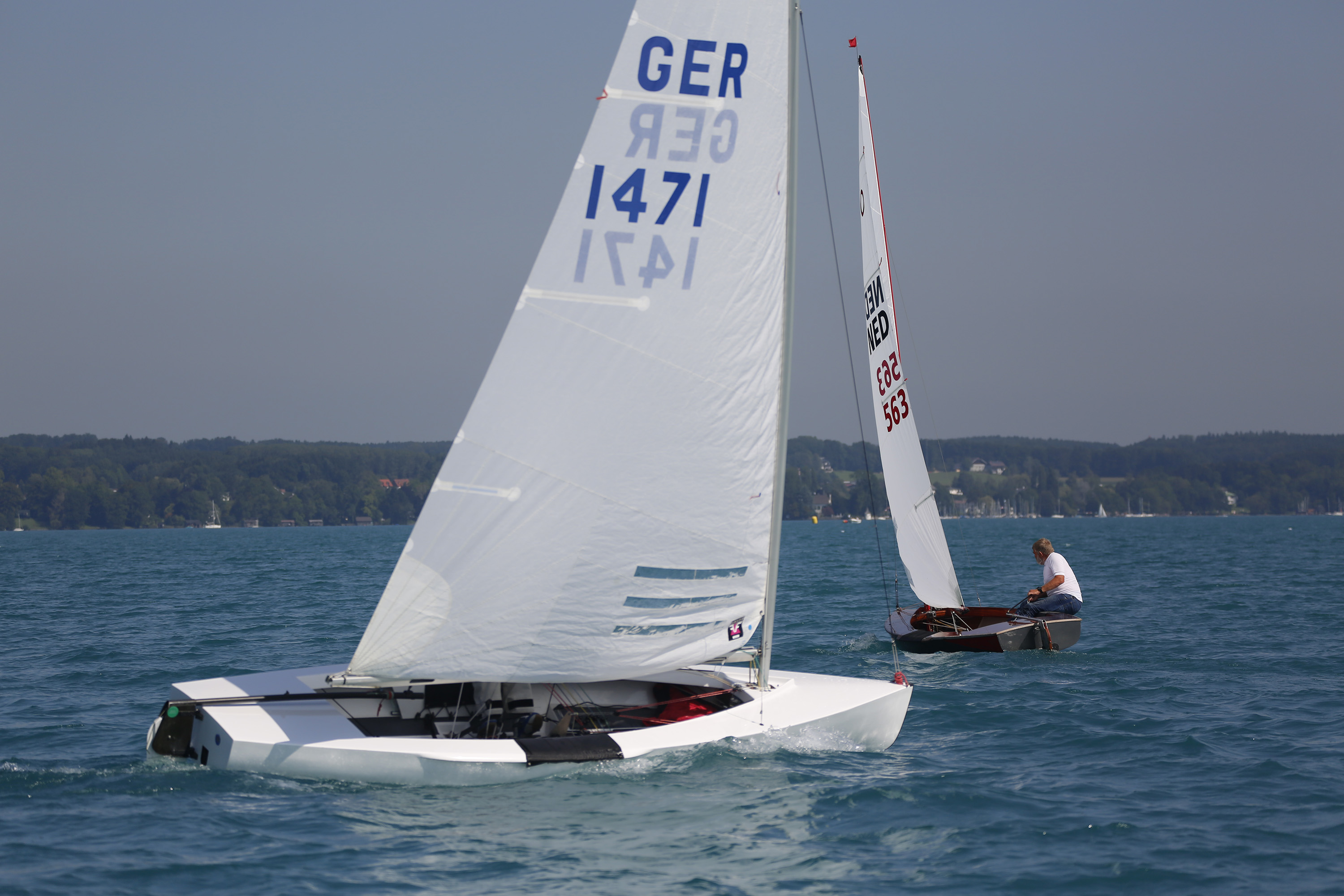 Olympiajol zeilen, nét over de grens! 