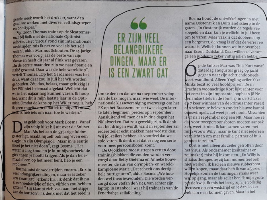 Quarantaine leed; contact gemis, huidhonger én zeil nooddruftigheid!